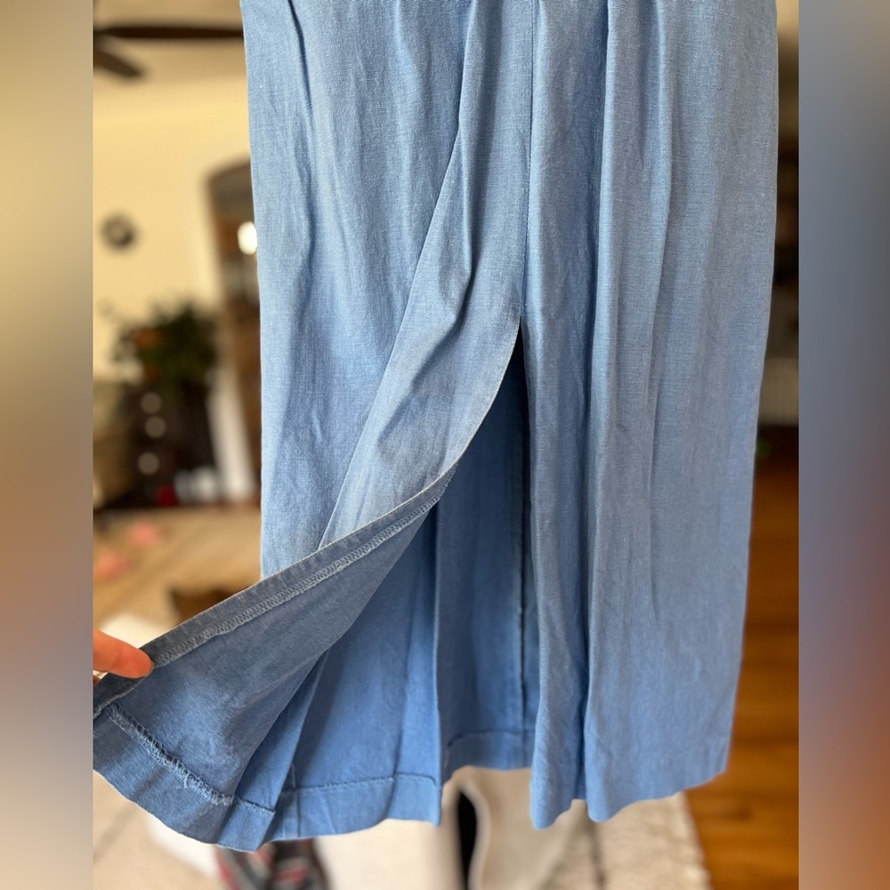Vintage Danny & Nicole Light Blue Button-Down Midi Dress - Picture 5 of 9